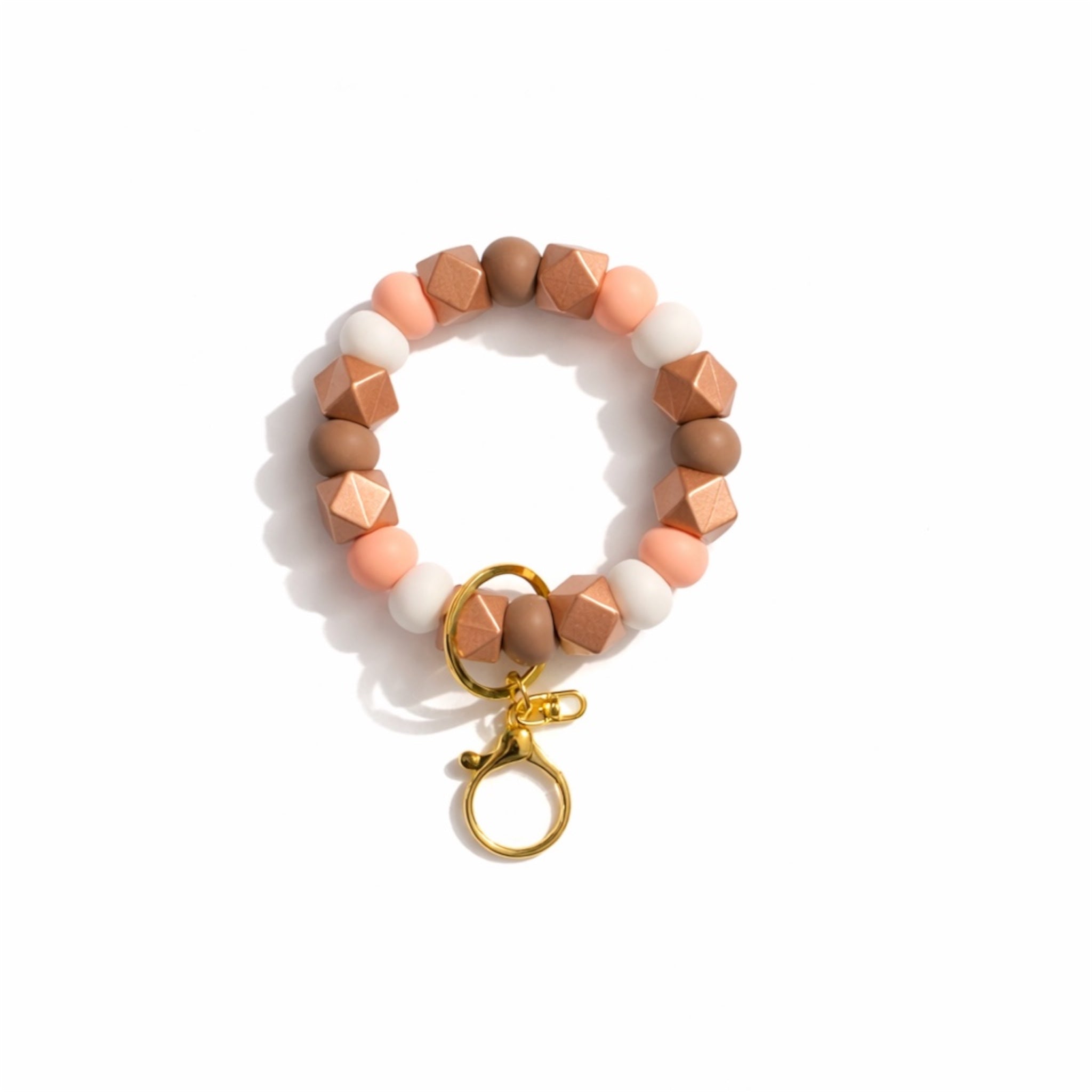 Copper Blush Silicon Beaded Wristlet