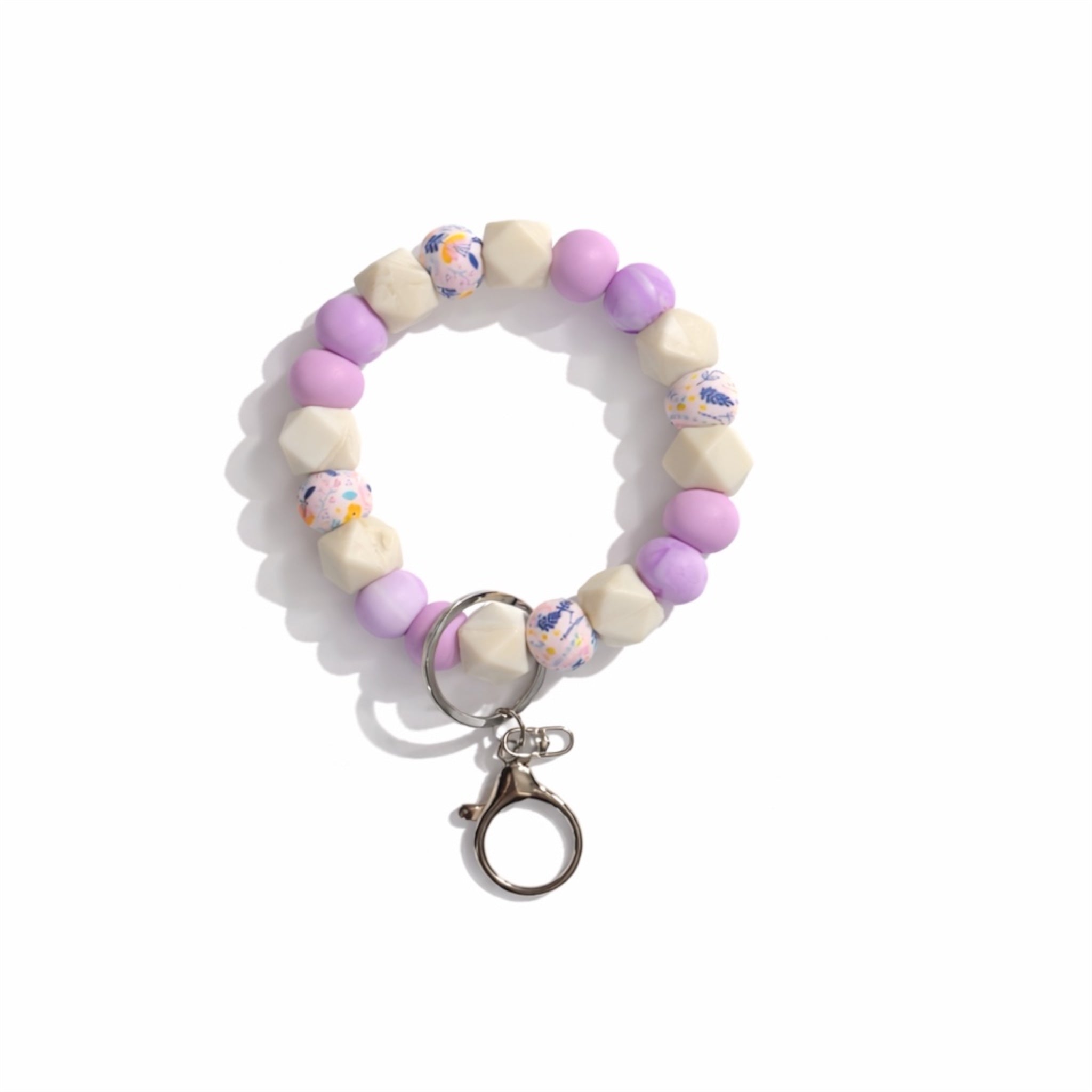 Lavender Fields Silicon Beaded Wristlet