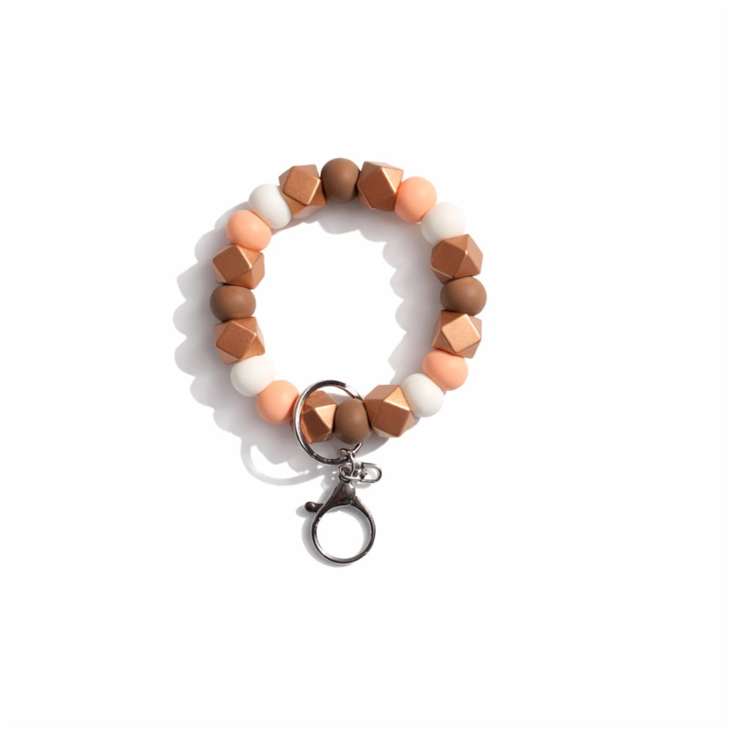 Copper Blush Silicon Beaded Wristlet