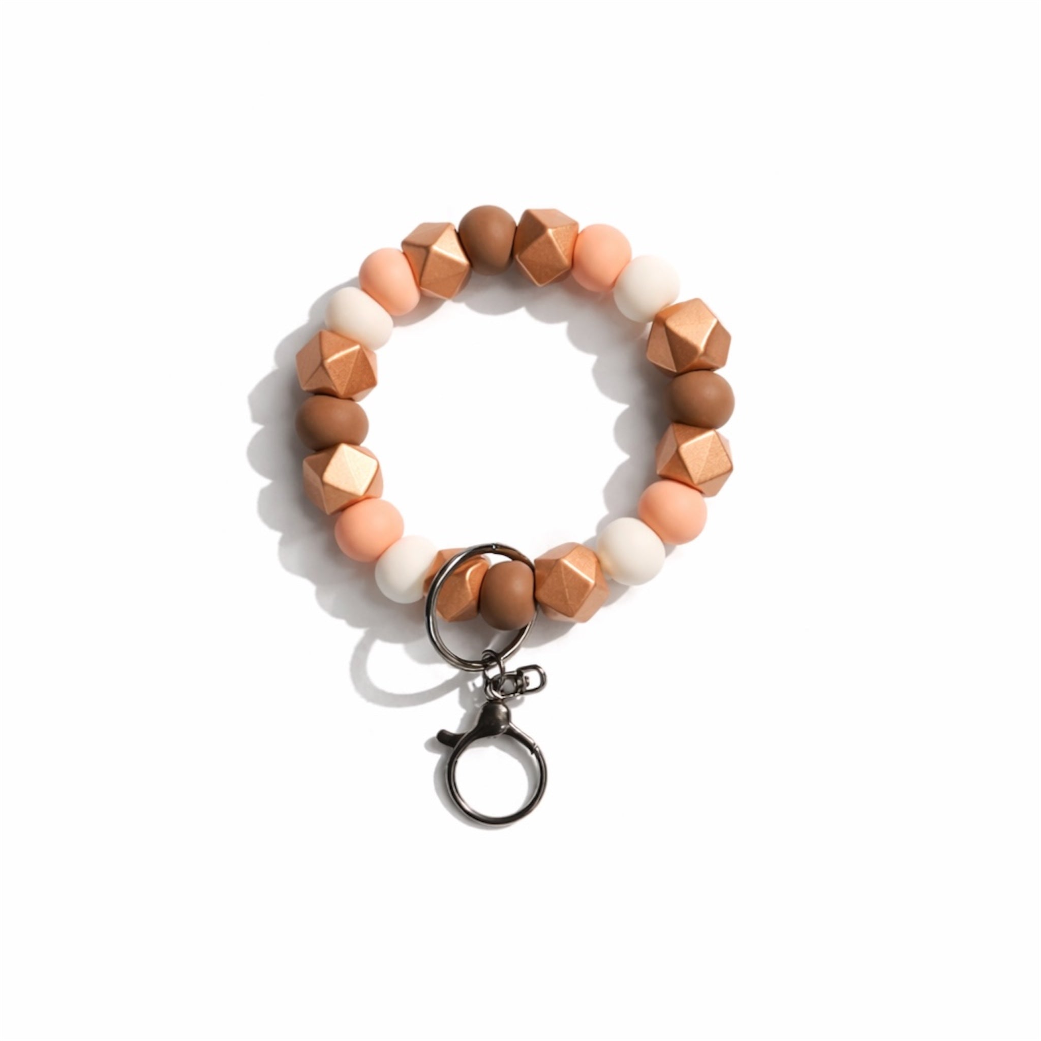 Copper Blush Silicon Beaded Wristlet
