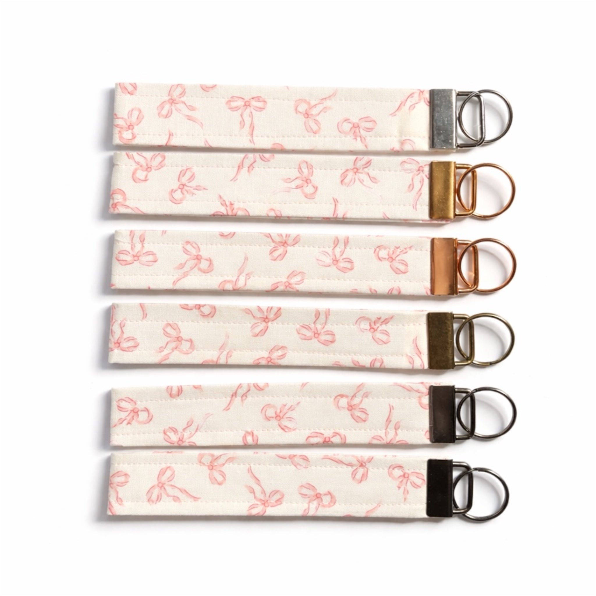 Pink Bow Cloth Wristlet