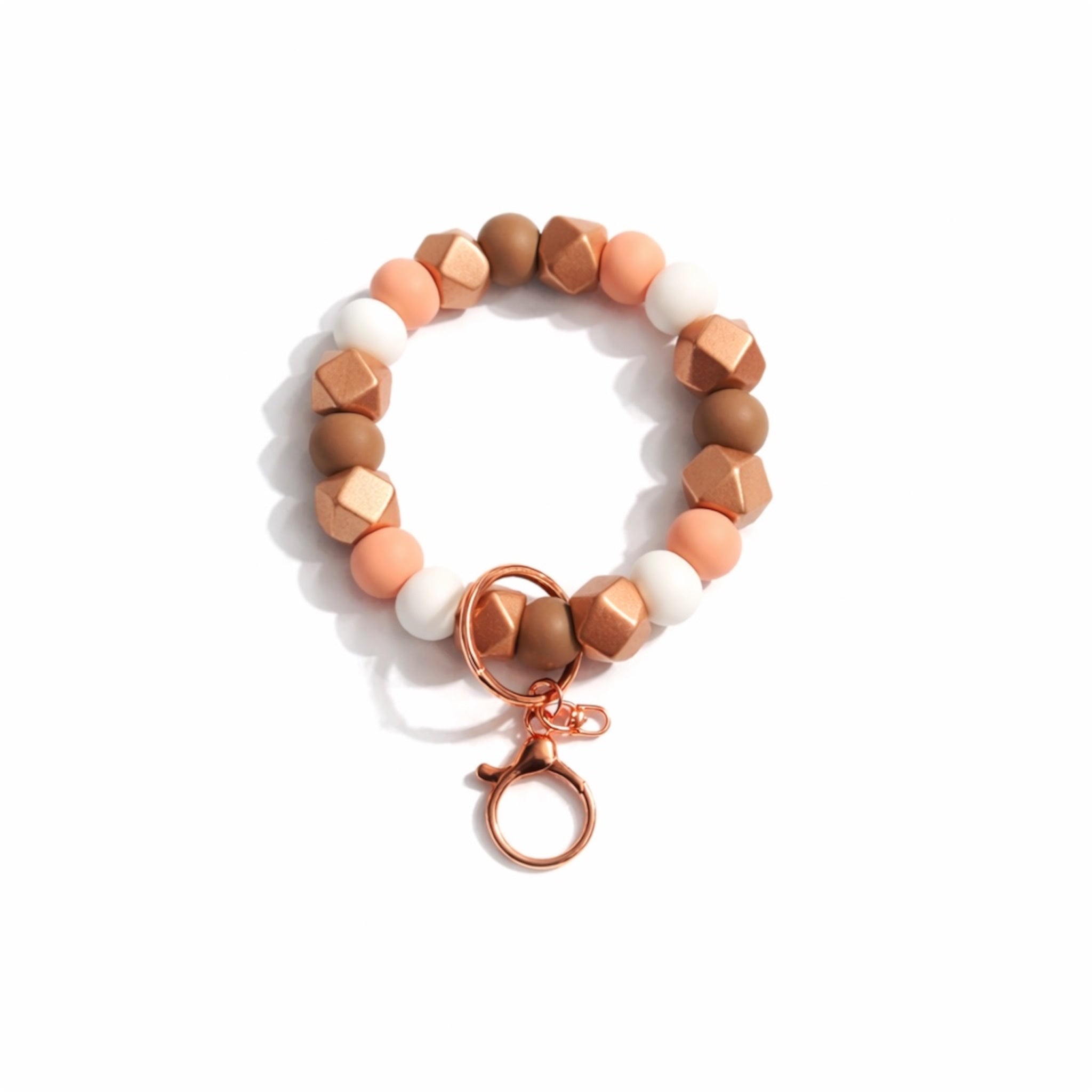 Copper Blush Silicon Beaded Wristlet
