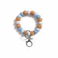 Blue Prairie Silicon Beaded Wristlet