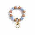 Blue Prairie Silicon Beaded Wristlet