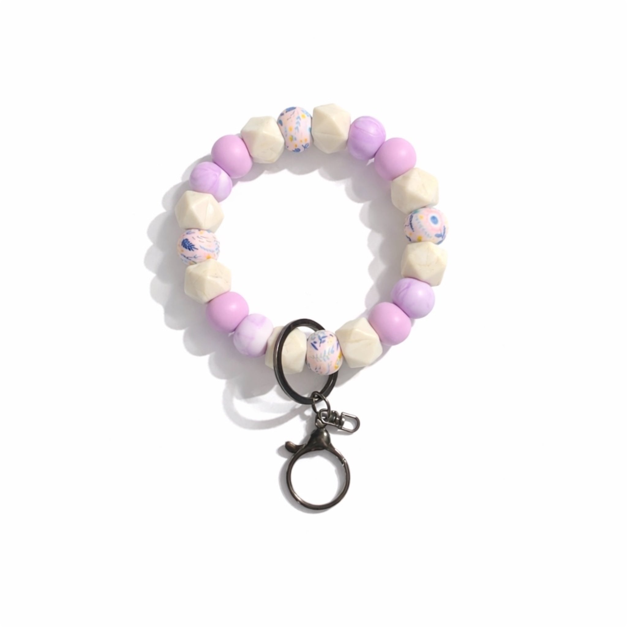 Lavender Fields Silicon Beaded Wristlet