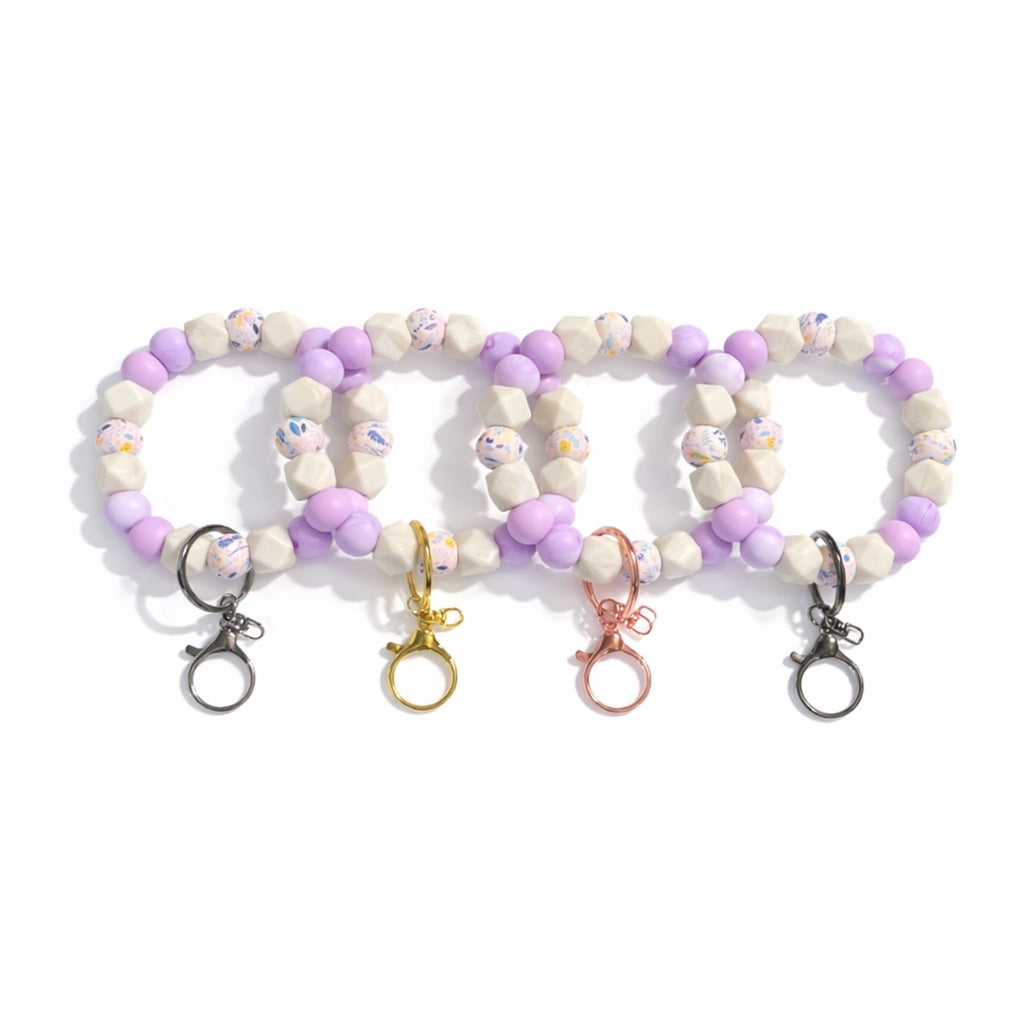 Lavender Fields Silicon Beaded Wristlet