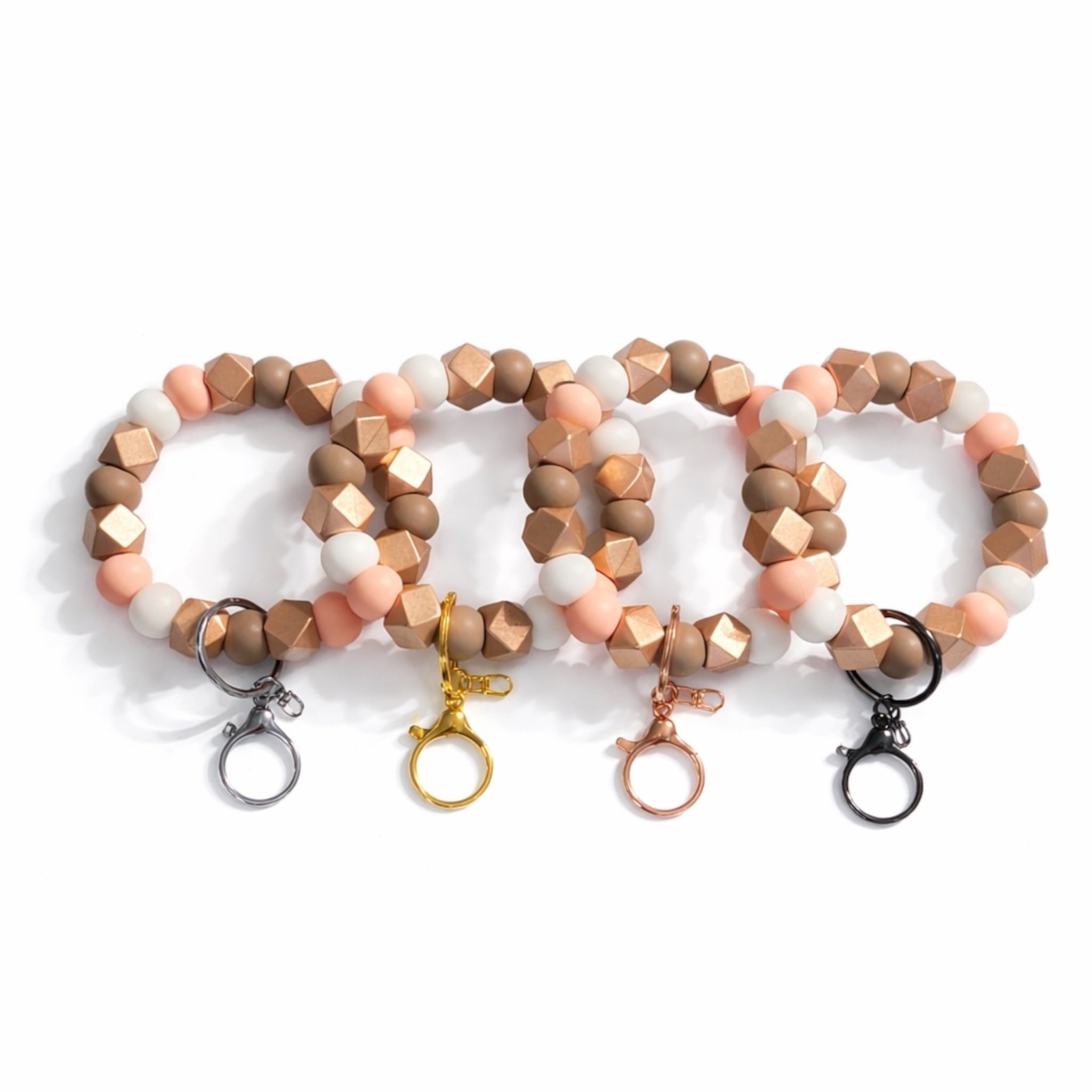 Copper Blush Silicon Beaded Wristlet